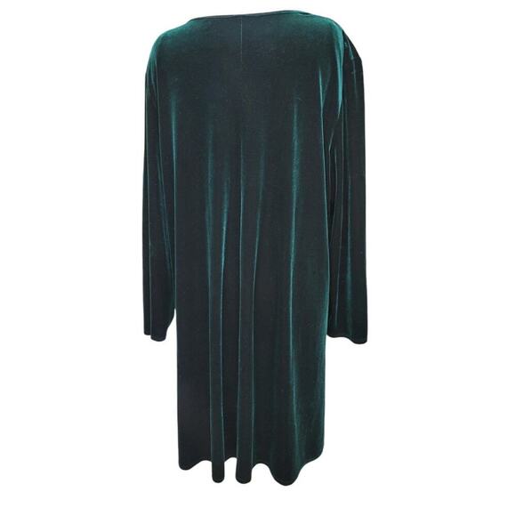 K.C. Spencer New York Green Velvet Dress Size 22 - Picture 3 of 5